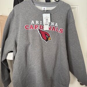 NFL Team Apparel (Arizona Cardinals) Gray Crewneck Sweatshirt NEW W/TAGS Unisex